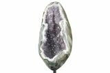 Amethyst Geode Section on Metal Stand #171783-3